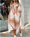 Red Peasant Dress Spring/Summer Fashion Sexy Long Sleeve V-neck Shirt Maxi Dress Women
