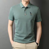 USPA Shirts Short-Sleeved T-shirt Summer Business Men's Embroidery Lapel Polo Shirt