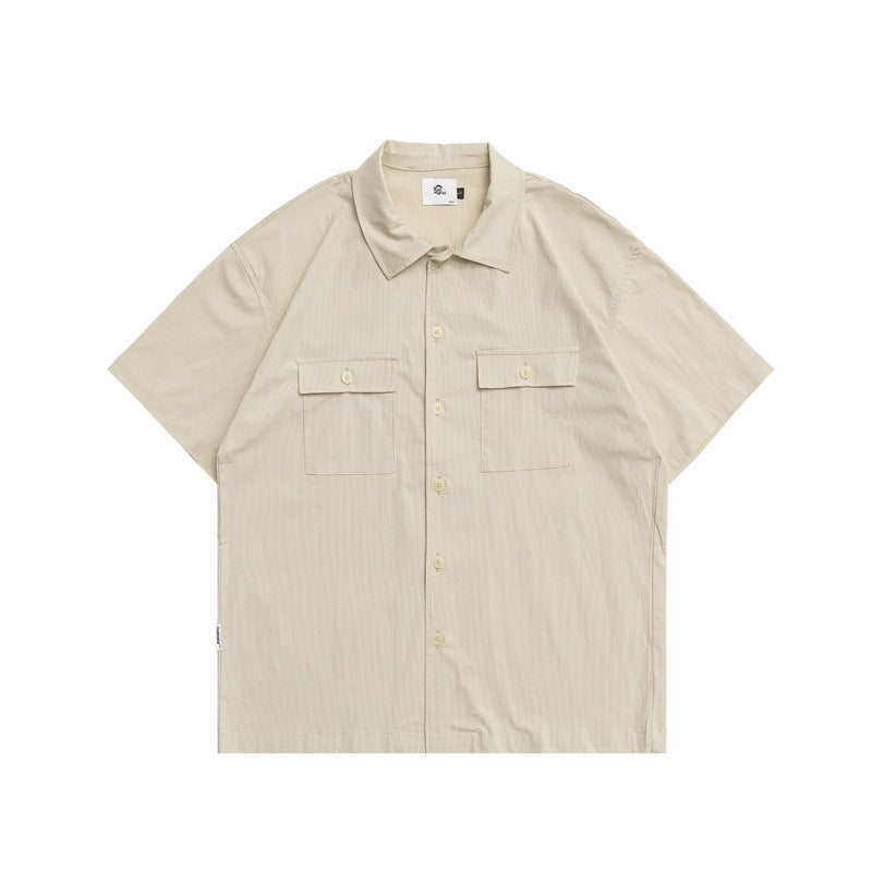 2022 Summer Man T Shirt Solid Color Polo Collar Shirt