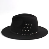 Fedora Hat British Style Top Hat Woolen Fabric Fur Felt Hat