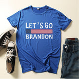 Let's Go Brandon T Shirt Letter Short Sleeve Printed Fashion T-shirt