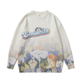 Men Fall Outfits Love Sweater Loose Sweater Bottoming Shirt