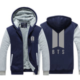Captain America Hoodie Thickened Sweater Winter Fleece Padded Coat Hoodie