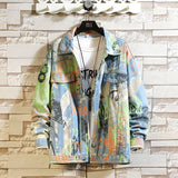 Graffiti Denim Jacket Autumn Loose Fashion Personalized Graffiti Letter Denim Jacket