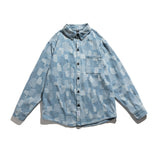 Men Shacket Long Sleeve Autumn Shirt Autumn Leisure Shirt Retro Loose Pockets Plaid Shirt