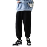 Men Pants Double-Layer Fleece-Lined Thickened Ankle Banded Pants Track Sweatpants