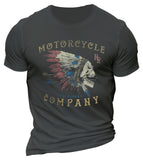 Man T Shirt round Neck Heat Transfer Patch Printed Loose Pullover