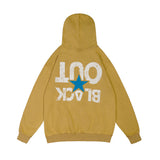 Men Fall Outfits Retro Alphabet Printed Hoodie Loose Couple Casual Jacket