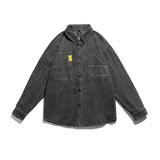 Men Shacket Long Sleeve Autumn Shirt Autumn Fashion Loose-Fitting Long Sleeves Shirt