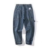 Mens Fall Fall Vintage Casual Loose Wide Leg Pants High Street Straight-Leg Ankle-Banded Pants