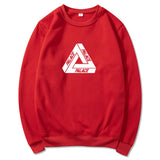 Palace Hoodie Palace Triangle Skateboard Loose-Fitting Pullover Round-Neck Sweaters Menswear Hoodie Coat