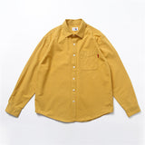 Men Shacket Long Sleeve Autumn Shirt Autumn Solid Color Loose Diagonal Cloth Shirt