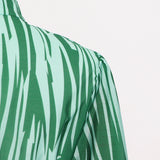 Green Fairycore Dress Wizard of Oz Summer Pure Color Fresh Single-Breasted Personality Waist-Controlled Lace-up Short Stitching Dress
