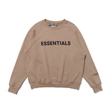 Fog Sweatshirt Essentials Long Sleeve round Neck Neck Neck Sweater Double Line Letter Print Terry round Neck Pullover Long Sleeve