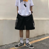 Harajuku Clothing Men's Casual Shorts Men's Summer I Retro Patchwork Casual Working Pants