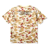 A Ape Print T Shirt Summer Letter Print Camouflage Short Sleeve T-shirt