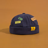 Mens Beanies Hat Female Retro Street Brimless Hip Hop Brush Cut Skullcap Men