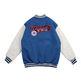 Men Fall Outfits Contrast Color Bomber Jacket Coat