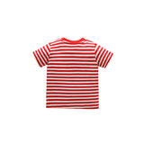 A Ape Print for Kids T Shirt Striped T-shirt round Neck Cartoon Cotton Short Sleeve