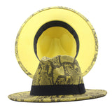 Bullhide Denim Hat Spring, Autumn and Winter Woolen Denim Hat Snakeskin Pattern Top Hat