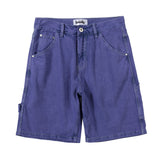 Men Jean Shorts Fashion Brand Washed Denim Shorts Men's Street Fashion Loose Straight Shorts Summer Bermuda Shorts