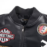 Two Tone Leather Jacket Winter Men's Motorcycle Leather Coat Men's Jacket Leather Coat