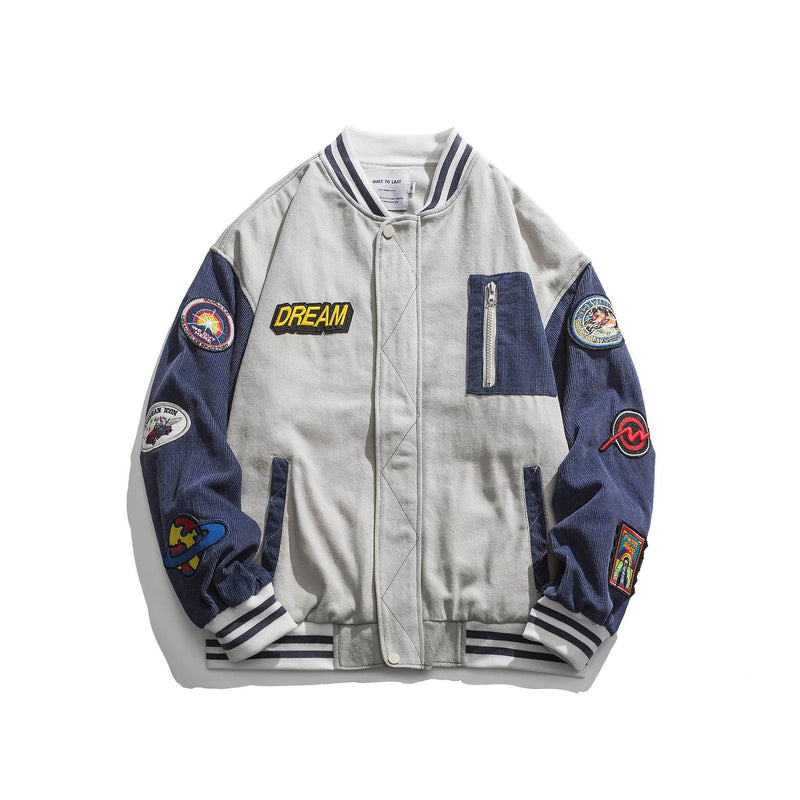 Men's Spring plus Size Retro Sports Boys Baseball Uniform Creative Jacket Jacket Men Jacket