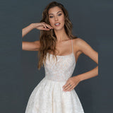 Bohemian Chic Wedding Dress Summer Sleeveless Strap Dress Slim Fit Backless Dress