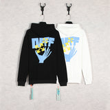 Autumn And Winter Palm Square Letter Pattern Hooded Sweater For Men And Women