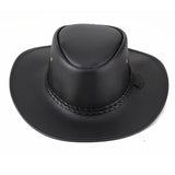 Bullhide Denim Hat Spring and Summer Cowboy Hat Solid Color Leather Rope Big Brim Sun-Proof Cowboy Hat