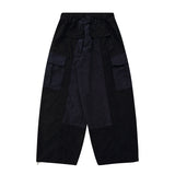 Men's Multi-Pocket Corduroy Overalls Large Size Retro Sports Stitching Drawstring Ankle Banded Pants Trendy Trousers Men Pants