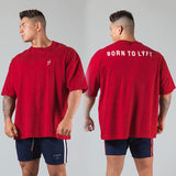 Slim Fit Muscle Gym Men T Shirt Men Rugged Style Workout Tee Tops Muscle Brothers Sports Men's T-shirt Summer Fitness Short-Sleeved Shirt Casual