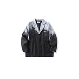 Men Fall Outfits Tie-Dye Gradient Long Sleeve Coat Leisure Suit