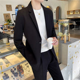 Mens Graduation Outfits Casual Suit Men's Trendy Loose Lightly Mature Suit Men's