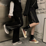 Harajuku Clothing Men's Casual Shorts summer color matching side zipper personality casual pants men's and women's sports shorts