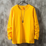 Men Long Sleeve T-Shirts Round Neck Bottoming Shirt