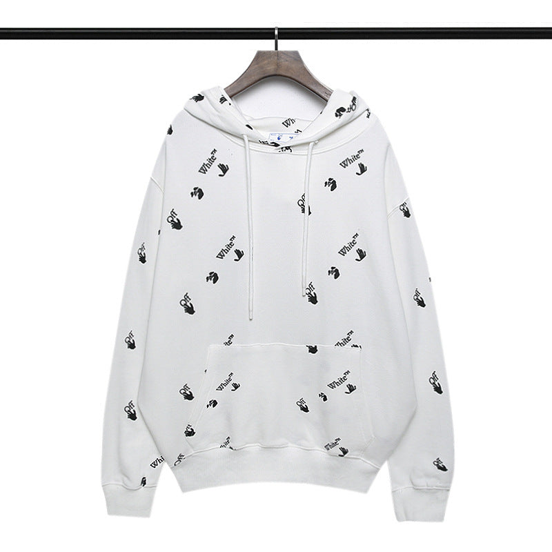Autumn And Winter Printed Hooded Loose Long Sleeves Sweater