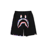 A Ape Print Shorts Shark Head Black Shorts Men's and Women's Fashion Tether Shorts