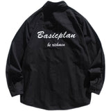 Men Shacket Long Sleeve Autumn Shirt Autumn Bear Embroidery Loose Shirt Men