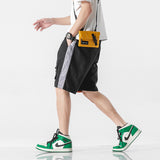 Men Cargo Shorts Summer Retro Street Trend Breathable Workout Shorts Loose Cropped Pants Beach Pants Men