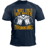 Man T Shirt Black round Neck Loose Print
