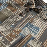 Men Shacket Long Sleeve Autumn Shirt Autumn Vertical Bar Plaid Loose Fashion Casual Shirt