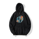 Maroon Graphic Hoodie Print