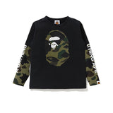 A Ape Print for Kids Sweatshirt Children's Clothing Camouflage Ape Monkey Head Letter Printing Fake Two Pieces Men and Women Baby's Top