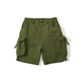 Men Shorts Men's Summer Casual Loose Cargo Multi-Bag Shorts Cropped Pants