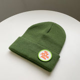 Mens Beanies Knitted Hat Female Autumn and Winter Leisure Letter Labeling Woolen Cap Male