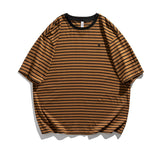 2022 Summer Man T Shirt Striped Casual
