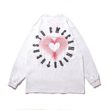 Mens Fall Outfits Printed Long-Sleeved T-shirt Niche Couple Base Top