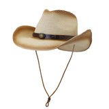 Wester Hats Spring and Summer Western Men and Women Straw Cowboy Hat Outdoor Seaside Sun Protection Hat Beach Hat