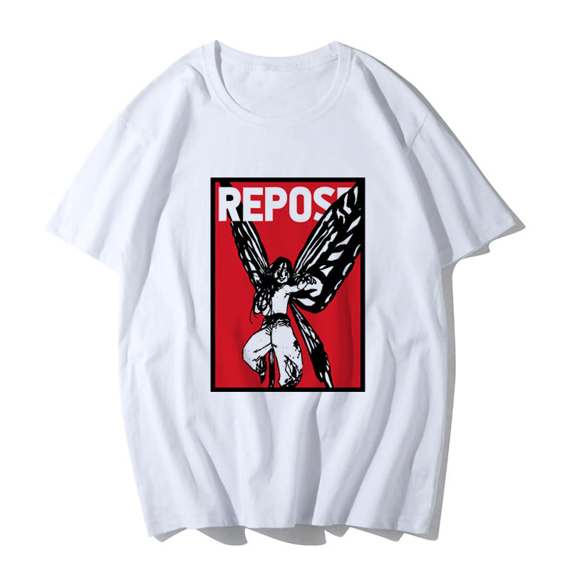 Anime Tshirts Aesthetic Men's Shirt Men's Summer Anime Print Sports Casual Short-Sleeved T-shirt